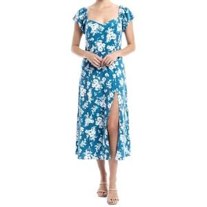 Old Navy Floral Midi Prairie Dress Plus Size 2X Boho Peasant Cottagecore Smocked